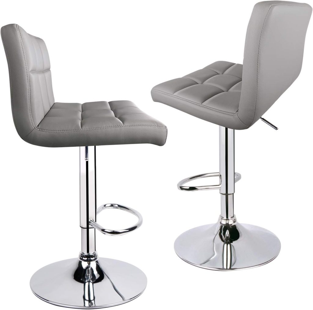 Leopard adjustable bar stool with sleek chrome base – stylish swivel bar stool under $100