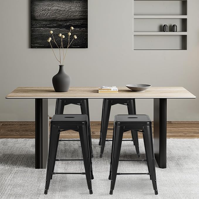 Furmax metal bar stool in a modern minimalist kitchen setup – budget-friendly bar stool under $100