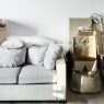 Illustration showing budget-friendly ways to upgrade a rental home with new paint, minimalist decor, and affordable furniture.